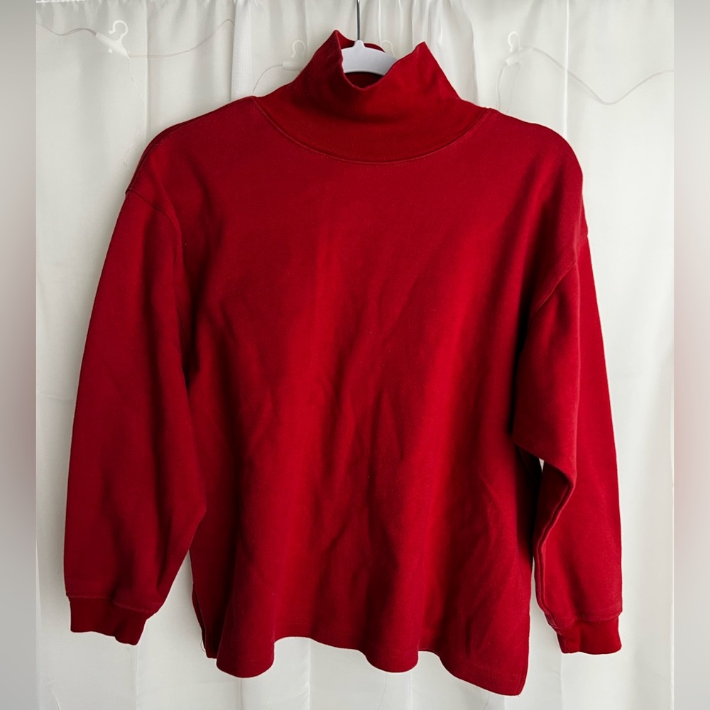 BUSHWACKER MADE IN USA Turtle Neck Sweater Women’s Small Red